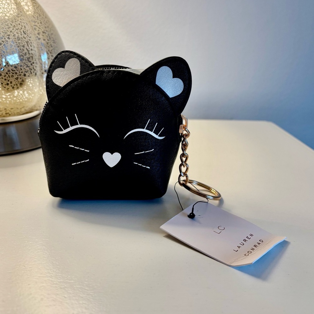 Lauren Conrad Black Cat Coin Pouch